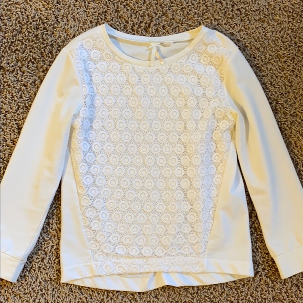 white long sleeve with floral print